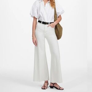 NWT Madewell Women's White Wide-Leg Jeans